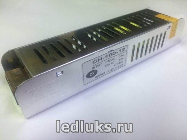 Трансформатор IP20 80W размер 160/40/33 мм