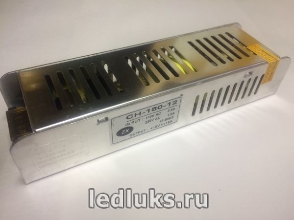 Трансформатор IP20 180W размер 200/58/40 мм