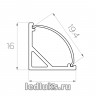 Профиль LL-LP-16/16 черный угловой алюминиевый