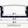 Профиль LL-LPV 10/30 врезной алюминиевый